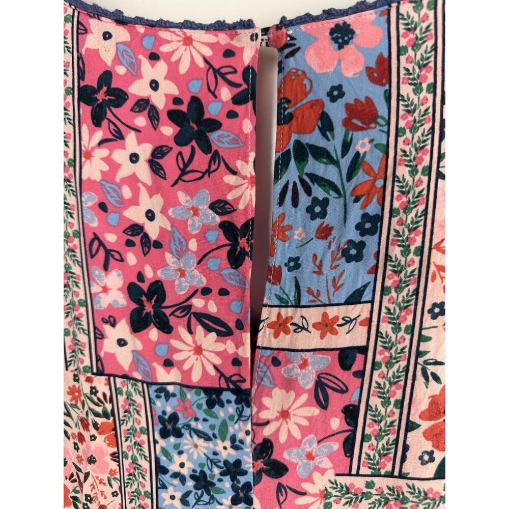 Matilda Jane Wildlife Maxi Dress Pink Teal Floral Boho Patchwork Women's Size XL - Picture 11 of 16